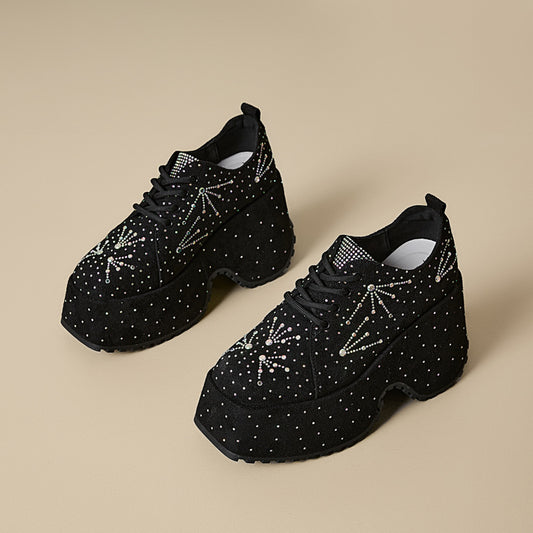 Women's Rhinestone Platform Casual Shoes