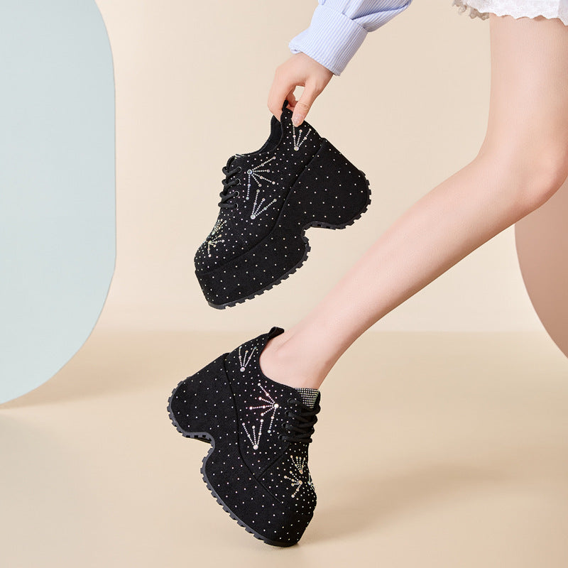 Women's Rhinestone Platform Casual Shoes