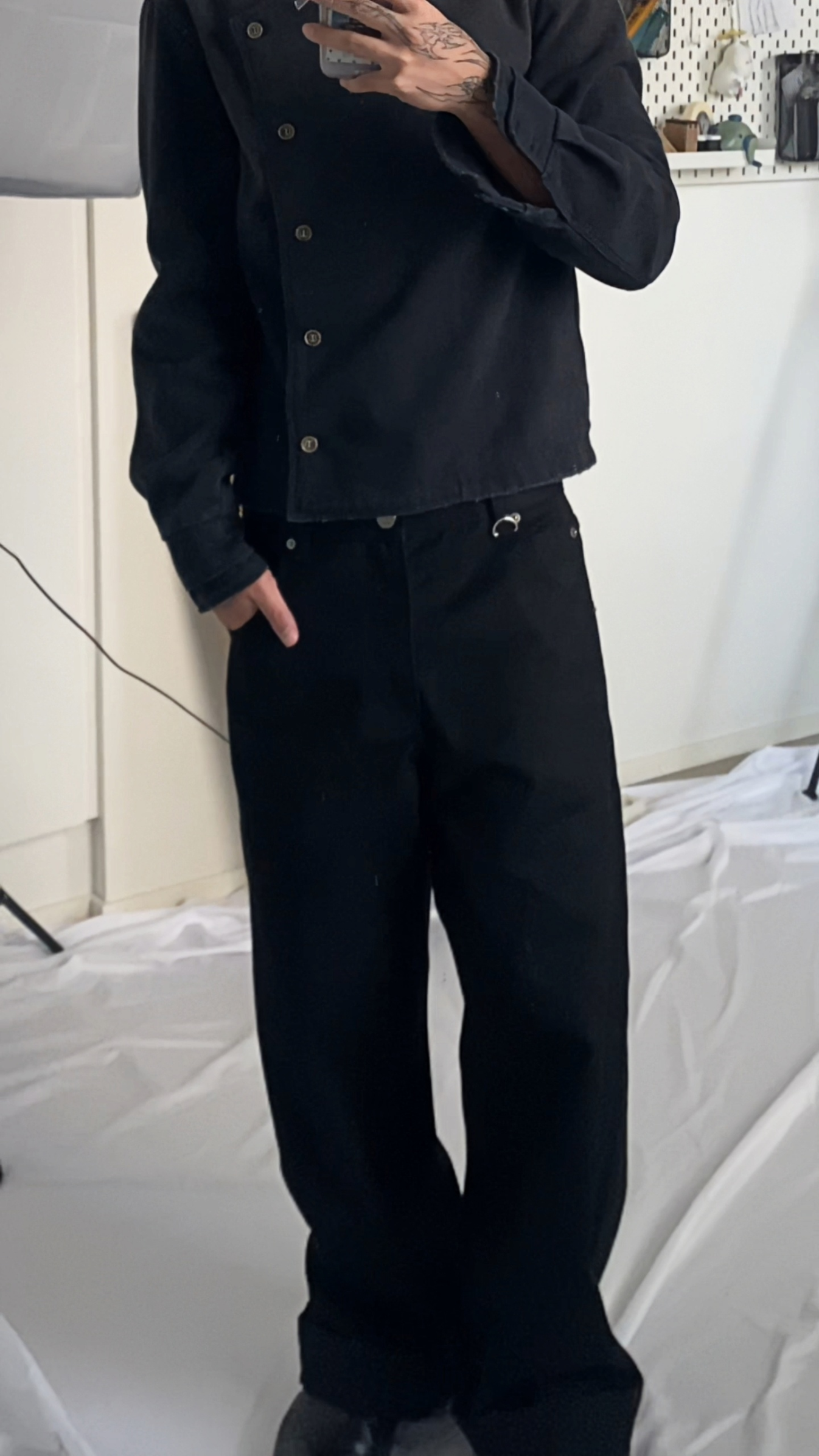 Couple's Retro Denim Fencing Set