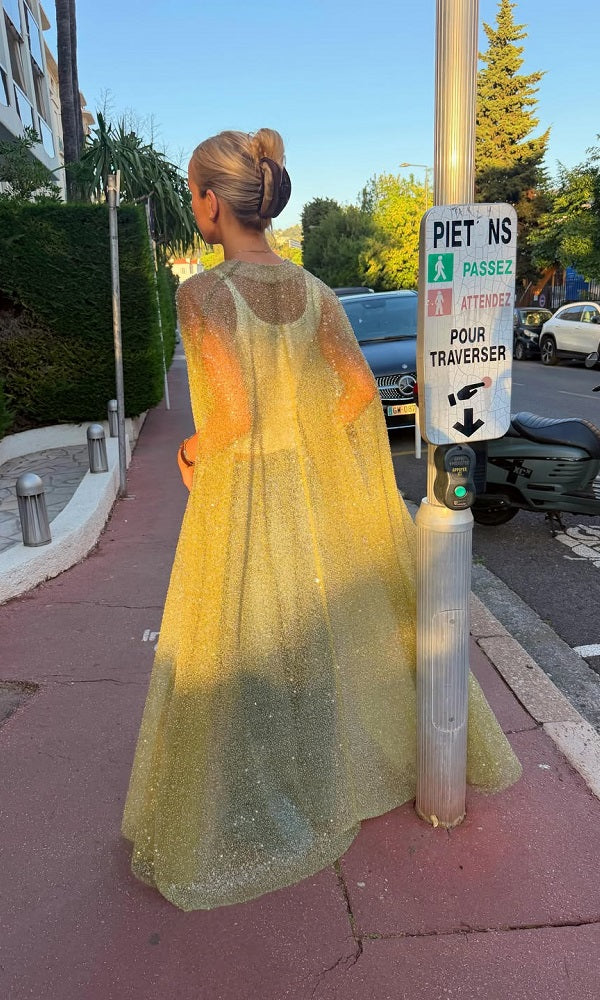 Party Sequin Casual Cape