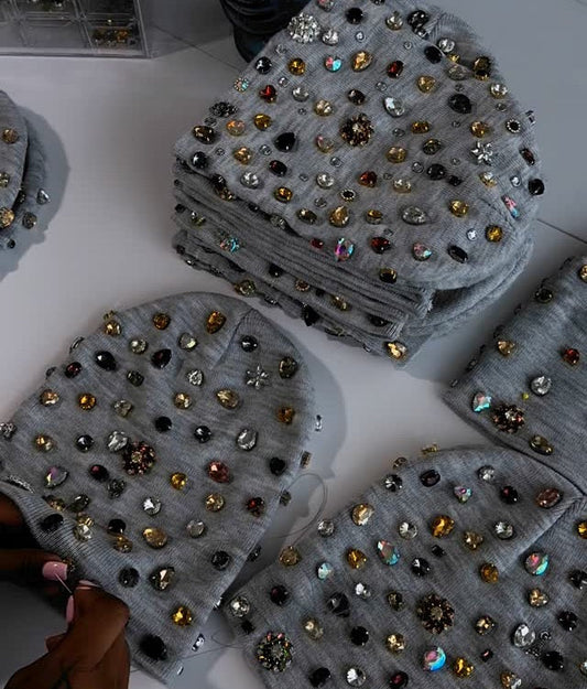 Knitted Diamond Casual Beanie