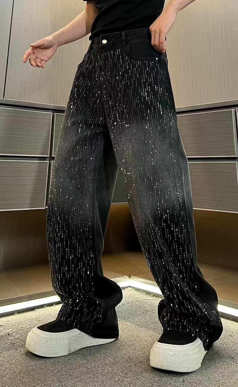 Men's Shiny Diamond Jeans