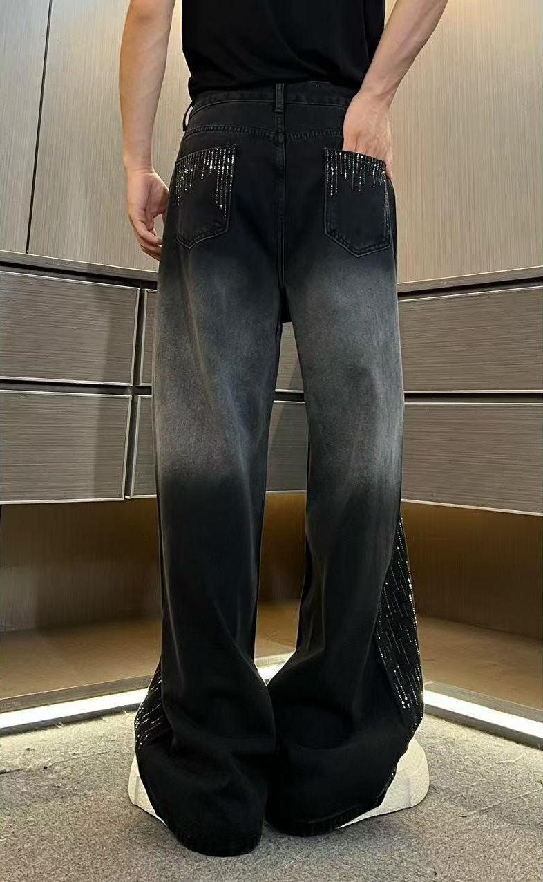 Men's Shiny Diamond Jeans