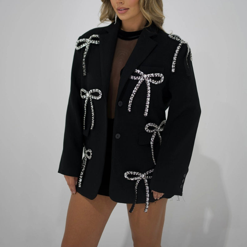 Diamond Bow Casual Blazer