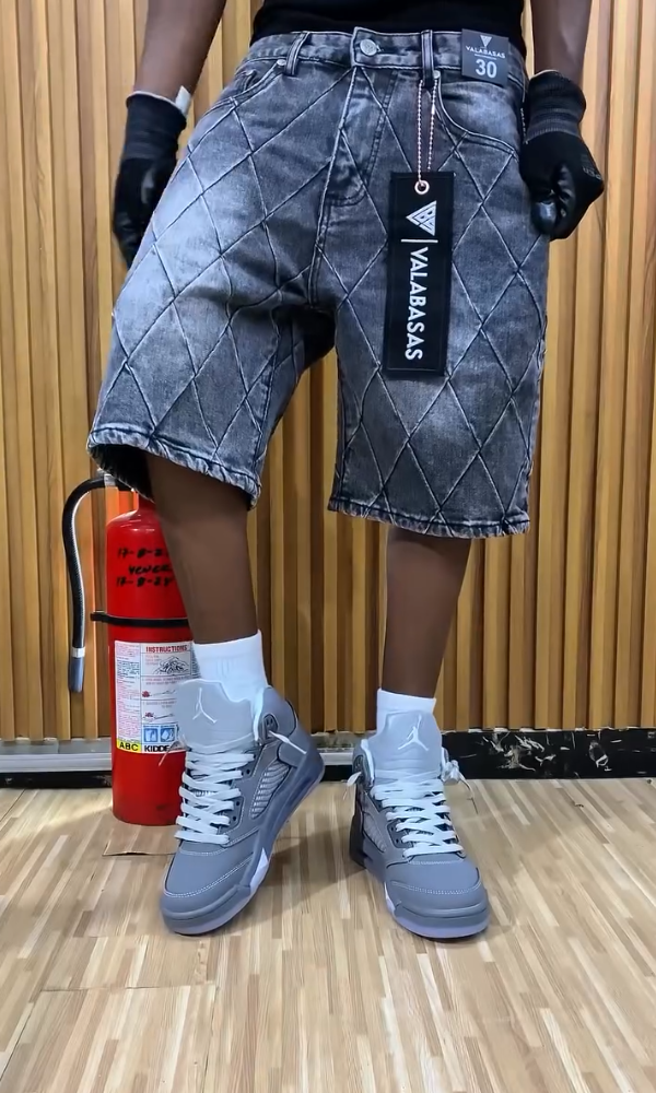 Men's Washed Denim Shorts