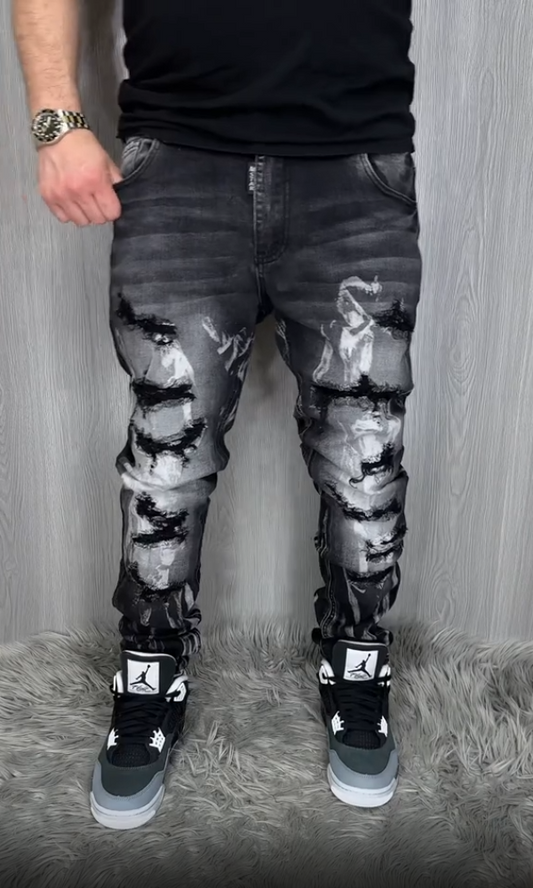 Men's Vintage Distressed Casual Jeans