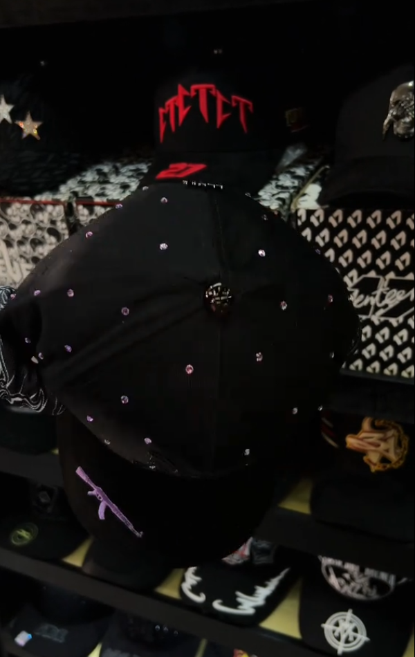 Clown Rhinestones Suede Hat
