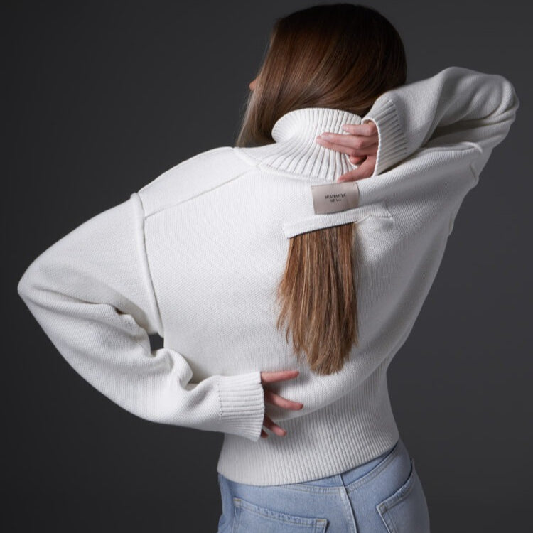 High-neck Wool Fashion Sweater