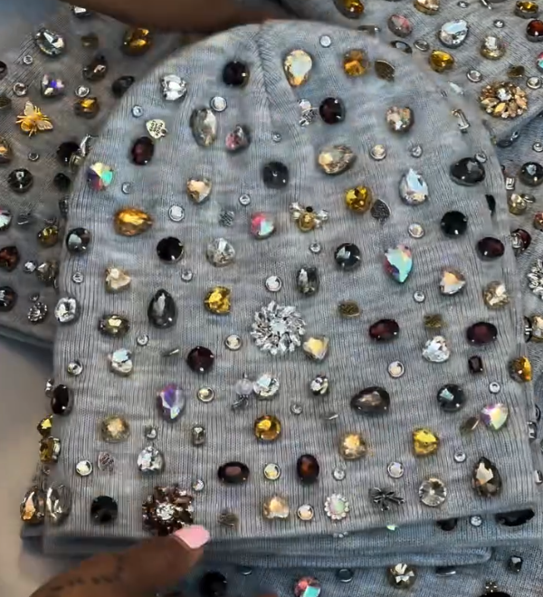 Knitted Diamond Casual Beanie