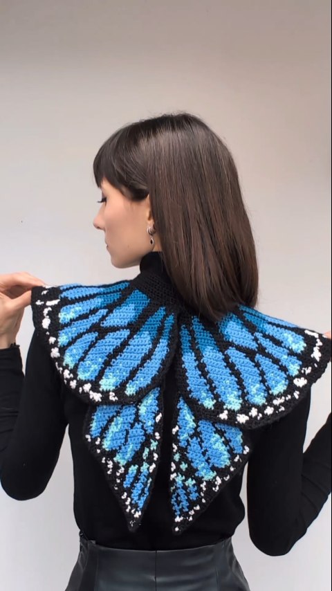 Butterfly Crocheted Shawl Top